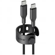 Cablu pentru incarcare si transfer de date PanzerGlass Empower Racing, USB-C/USB-C, 60W, 1.2m, Negru