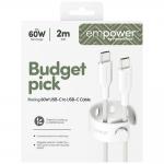 Cablu pentru incarcare si transfer de date PanzerGlass Empower Racing, USB-C/USB-C, 60W, 2m, Alb 7 - lerato.ro