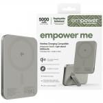 Baterie externa PanzerGlass Empower compatibila MagSafe, 5000mAh, PD 20W, Incarcare Wireless, USB-C, Silver 3 - lerato.ro