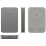 Baterie externa PanzerGlass Empower compatibila MagSafe, 10000mAh, PD 20W, Incarcare Wireless, 1x USB-C, 1x USB-A, Silver 5 - lerato.ro