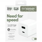 Incarcator retea PanzerGlass Turbo, 1x USB-C, 1x USB-A, 35W, Alb 6 - lerato.ro