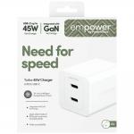 Incarcator retea PanzerGlass Turbo, 2x USB-C, 45W, Alb 6 - lerato.ro