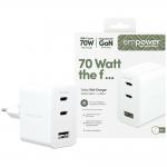 Incarcator retea PanzerGlass Turbo, 60W, 2x USB-C, 1x USB-A, Alb 3 - lerato.ro