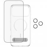 Set protectie CARE by PanzerGlass Feature Kick 3in1, Carcasa, Folie display, Protectie camera, compatibil cu iPhone 17 Pro Max, Transparent 4 - lerato.ro