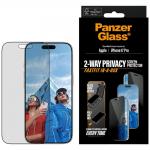 Folie sticla securizata PanzerGlass Ultra-Wide Fit Fastfit Privacy compatibila cu iPhone 17 Pro Max, Negru 2 - lerato.ro