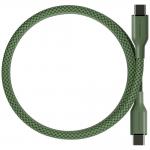 Cablu pentru incarcare si transfer de date PanzerGlass Empower Racing, 2x USB-C, 240W, 1.5m, Verde 2 - lerato.ro