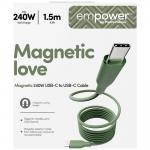 Cablu pentru incarcare si transfer de date PanzerGlass Empower Racing, 2x USB-C, 240W, 1.5m, Verde 7 - lerato.ro