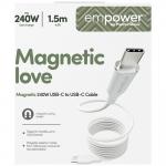 Cablu pentru incarcare si transfer de date PanzerGlass Empower Racing, 2x USB-C, 240W, 1.5m, Alb 7 - lerato.ro
