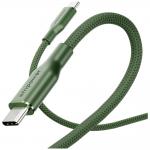 Cablu pentru incarcare si transfer de date PanzerGlass Empower Racing, 2x USB-C, 60W, 1.2m, Verde 5 - lerato.ro