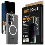 Kit protectie 3 in 1 CARE by PanzerGlass, Carcasa Urban Combat, Folie protectie ecran Ultra-Wide Fit Privacy si Protectie camera foto Hoops, compatibil cu Samsung Galaxy S26 Ultra, Transparent 7 - lerato.ro