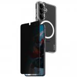 Kit protectie 3 in 1 CARE by PanzerGlass, Carcasa Urban Combat, Folie protectie ecran Ultra-Wide Fit Privacy si Protectie camera foto Hoops, compatibil cu Samsung Galaxy S26, Transparent 3 - lerato.ro