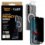 Kit protectie 3 in 1 CARE by PanzerGlass, Carcasa Urban Combat, Folie protectie ecran Ultra-Wide Fit Privacy si Protectie camera foto Hoops, compatibil cu Samsung Galaxy S26, Transparent 6 - lerato.ro