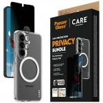 Kit protectie 3 in 1 CARE by PanzerGlass, Carcasa Urban Combat, Folie protectie ecran Ultra-Wide Fit Privacy si Protectie camera foto Hoops, compatibil cu Samsung Galaxy S26, Transparent 7 - lerato.ro