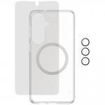 Kit protectie 3 in 1 CARE by PanzerGlass, Carcasa Urban Combat, Folie protectie ecran Ultra-Wide Fit Privacy si Protectie camera foto Hoops, compatibil cu Samsung Galaxy S26 Plus, Transparent 4 - lerato.ro