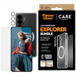 Kit protectie 3 in 1 CARE by PanzerGlass, Carcasa Urban Combat, Folie protectie ecran Ultra-Wide Fit si Protectie camera foto Hoops, compatibil cu Samsung Galaxy S26, Transparent 2 - lerato.ro