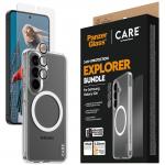 Kit protectie 3 in 1 CARE by PanzerGlass, Carcasa Urban Combat, Folie protectie ecran Ultra-Wide Fit si Protectie camera foto Hoops, compatibil cu Samsung Galaxy S26, Transparent 6 - lerato.ro