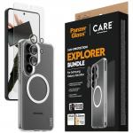 Kit protectie 3 in 1 CARE by PanzerGlass, Carcasa Urban Combat, Folie protectie ecran Ultra-Wide Fit si Protectie camera foto Hoops, compatibil cu Samsung Galaxy S26 Ultra, Transparent 6 - lerato.ro