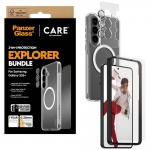 Kit protectie 3 in 1 CARE by PanzerGlass, Carcasa Urban Combat, Folie protectie ecran Ultra-Wide Fit si Protectie camera foto Hoops, compatibil cu Samsung Galaxy S26 Plus, Transparent 5 - lerato.ro