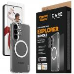 Kit protectie 3 in 1 CARE by PanzerGlass, Carcasa Urban Combat, Folie protectie ecran Ultra-Wide Fit si Protectie camera foto Hoops, compatibil cu Samsung Galaxy S26 Plus, Transparent 6 - lerato.ro