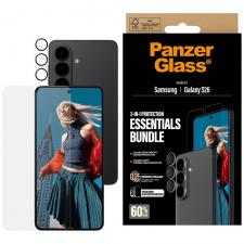 Set protectie 2-in-1 PanzerGlass, 1x folie sticla Ultra-Wide Fit si 1x folie protectie camera foto Hoops, compatibil cu Samsung Galaxy S26, Transparent