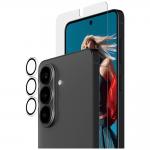 Set protectie 2-in-1 PanzerGlass, 1x folie sticla Ultra-Wide Fit si 1x folie protectie camera foto Hoops, compatibil cu Samsung Galaxy S26, Transparent 3 - lerato.ro
