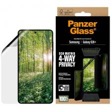 Folie protectie PanzerGlass Eco Matrix Privacy Ultra-Wide Fit compatibila cu Samsung Galaxy S26 Plus, Negru