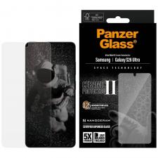 Folie sticla ceramica PanzerGlass Ultra-Wide Fit, Kit montare inclus, compatibila cu Samsung Galaxy S26 Ultra, Transparent
