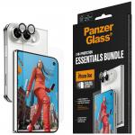 Set protectie 2-in-1 PanzerGlass Essentials, 1x folie sticla display si 1x folie protectie camera foto Hoops, compatibil cu iPhone Duo, Transparent 4 - lerato.ro