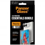 Set protectie 2-in-1 PanzerGlass Essentials, 1x folie sticla display si 1x folie protectie camera foto Hoops, compatibil cu iPhone Duo, Transparent 7 - lerato.ro