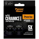 Protectie camera foto PanzerGlass Hoops Ceramic Lens Protector compatibila cu iPhone Duo, Negru 7 - lerato.ro