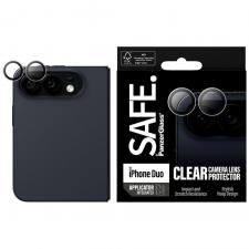 Protectie sticla securizata camera foto SAFE by PanzerGlass Camera Lens Protector Ultra-Wide Fit compatibila cu iPhone Duo, Transparent