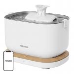Dispenser de apa smart AlbPetlibro pentru animale, cu aplicatie dedicata, pompa wireless, 2,5L, Filtrare, Alb 2 - lerato.ro
