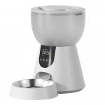 Set dispenser hrana si fantana apa pentru animale de companie Petwant FW2-L, Capacitate 4L + 3L, Alb/Negru 2 - lerato.ro