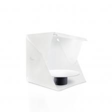 Studio 360 portabil Lightbox Pivo, LED-uri incorporate, fundaluri multiple, fotografie/mini-filmulete de produs, 23x24x24 cm, Alb