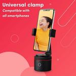 Suport universal Pivo Smart Mount pentru telefoane, Compatibil cu Trepied, SelfieStick cu filet de 1/4 inch, ajustabil 360, Negru