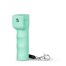 Spray cu piper smart 5-in-1 Plegium Mini, Alarma 130dB, 114 x 30 mm, Capacitate 13ml, GPS, Apelare de urgenta, LED pentru orientare, Mint Green