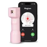 Spray cu piper smart 5-in-1 Plegium, Alarma 130dB, 115 x 30 mm, Capacitate 13ml, GPS, Apelare de urgenta, LED pentru orientare, Roz 8 - lerato.ro
