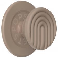 Suport universal pentru telefon PopSockets Round PopOut Latte Curves compatibil cu MagSafe, Extensibil, Bej
