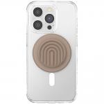 Suport universal pentru telefon PopSockets Round PopOut Latte Curves compatibil cu MagSafe, Extensibil, Bej 6 - lerato.ro