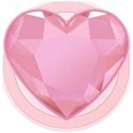 Suport universal pentru telefon PopSockets Crystal Heart Grip, Extensibil, Roz 3 - lerato.ro