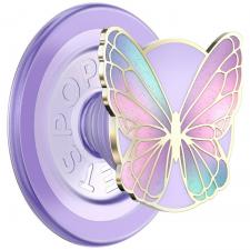 Suport universal pentru telefon PopSockets Enamel Butterfly Prism, Extensibil, Multicolor