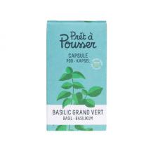 Pachet seminte organice Pret a Pousser Basilic Grand Vert Pod, 35 grame, Busuioc, Verde