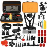 Kit 53+1 Accesorii PKT26 Puluz pentru Camera Video Sport DJI Osmo Action, GoPro, Cutie Depozitare, Portocaliu 2 - lerato.ro