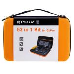 Kit 53+1 Accesorii PKT26 Puluz pentru Camera Video Sport DJI Osmo Action, GoPro, Cutie Depozitare, Portocaliu 7 - lerato.ro