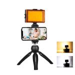 Lampa LED PKT3131B Puluz cu trepied si suport pentru telefon, 8.5cm, Negru 6 - lerato.ro