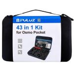 Kit 43+1 Accesorii PKT47 Puluz Pentru Camera Video Sport DJI Osmo Pocket, GoPro, Cutie Depozitare, Negru 6 - lerato.ro