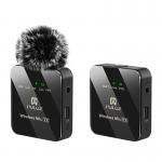 Microfon wireless PULUZ PU3153B, 1 TX si 1 RX, USB-C, 300 mAh, Negru 8 - lerato.ro