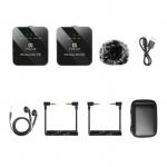 Microfon wireless PULUZ PU3153B, 1 TX si 1 RX, USB-C, 300 mAh, Negru 5 - lerato.ro
