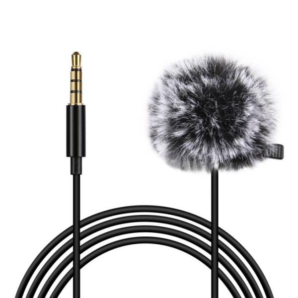 Microfon tip lavaliera PU424 Puluz, Wired Condenser Recording, Jack 3.5 mm, Lungime 1.5m, Negru 1 - lerato.ro