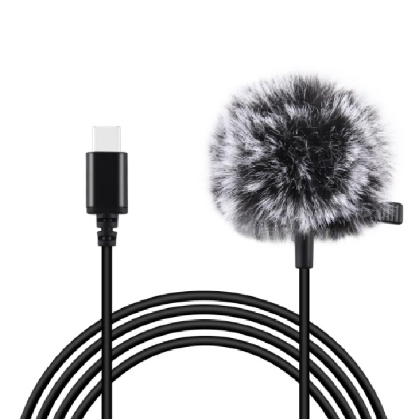 Microfon tip lavaliera PU425 Puluz, Wired Condenser Recording, USB-C, Lungime 1.5m, Negru 1 - lerato.ro